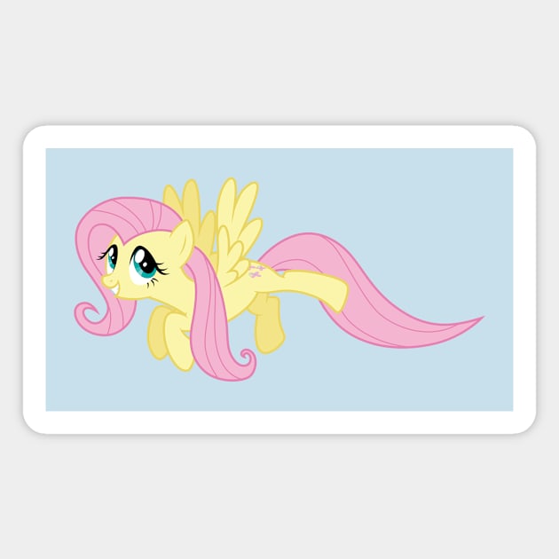 Happy Flying Fluttershy Magnet by CloudyGlow